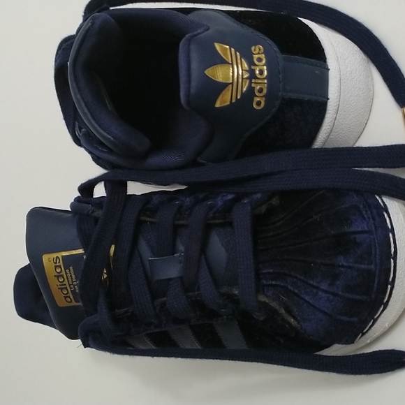 Navy Blue Adidas Superstar - Picture 3 of 3